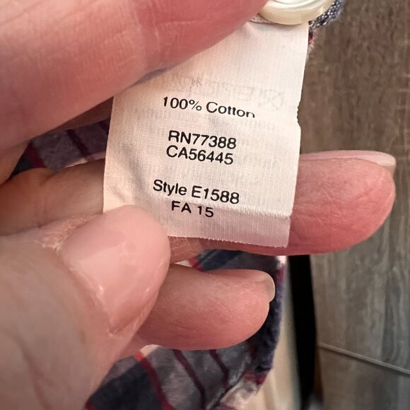 Ladies J Crew Long Sleeved Pull Over Shirt‎ Size XS Petite LIghtweight Plaid - Picture 5 of 5